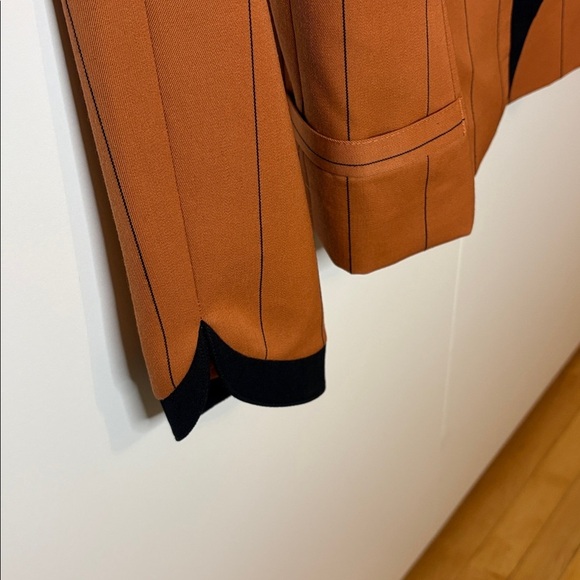 Vintage Krizia Brown and Black Striped Blazer - Picture 3 of 11